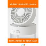 Letsii Su Spreyli Katlanır Başlıklı USB Mini Fan
