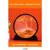 Letsii Sulu Kum Saati Orta Boy 18cm Dekoratif Cam Plastik