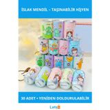 Letsii Taşınabilir Konserve Islak Mendil Anahtarlık 30 Adet