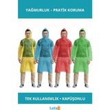 Letsii Tek Kullanımlık Su Geçirmez Yağmurluk 1 Adet - Standart - Çok Renkli - Yağmurluk & Rüzgarlık