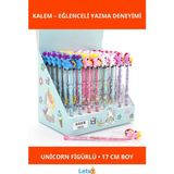 Letsii Unicorn Figürlü Yumurtlayan Kalem 17 cm - Çok Renkli - Tek Ebat - Kalem Seti
