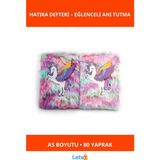 Letsii Unicorn Tasarımlı Peluş Hatıra Defteri A5 80 Yaprak Renkli - Çok Renkli - Defter & Ajanda