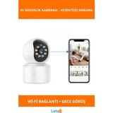 Letsii Uygulama Destekli Wi Fi Ev Güvenlik Kamerası Hd Gece Görüşlü 360 Derece Panoramik - Güvenlik Ürünleri