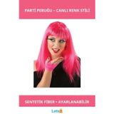 Letsii Uzun Pembe Parti Peruğu Doğal Görünüm ve Rahat Kullanım