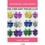 Letsii Vegas Casino Temalı Parti Gözlüğü 6 Renk 12 Adet