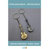 Letsii Vintage Metal Gitar Anahtarlık Şık Hediye Alternatifi