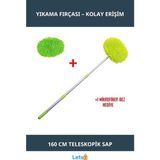Letsii Yedek Bezli Mikrofiber Araba Yıkama Fırçası Teleskopik Sap 1,60M - Oto Bakım & Temizlik - Çok Renkli