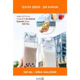 Letsii Yenilikçi Süt Kutusu Tasarımlı Sağlıklı 500 ml Içecek Şişesi - Çok Renkli