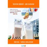 Letsii Yenilikçi Süt Kutusu Tasarımlı Sağlıklı 500 ml İçecek Şişesi