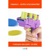 Letsii Yumuşak Disk Atan Oyuncak Tabanca 25 Adet Güvenli Oyun