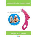 Letsii Yumuşak Malzeme Ergonomik Evcil Hayvan Diş Fırçası - Çok Renkli - köpek diş fırçası