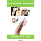 Letsii Yumuşak Silikon Kedi Köpek Diş Temizleme Parmağı Fırçası - Çok Renkli - köpek diş fırçası