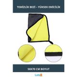 Letsii Yünlü Mikrofiber Yüksek Emicilikte Araba Temizlik Bezi 50x70 cm