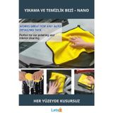 Letsii Yünlü Nano Teknoloji Hassas Araba Yıkama ve Temizlik Bezi 30x30 cm
