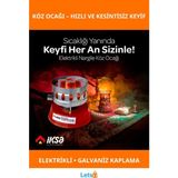 Letsii Yuvarlak Galvaniz Elektrikli Nargile Köz Ocağı Pratik ve Hızlı Köz Hazırlama - Çok Renkli - Standart