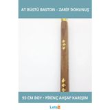 Letsii Zarif Pirinç At Büstü Ahşap Baston 93 cm