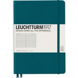 Leuchtturm Çizgili Not Defteri Orta Boy A5 Sert Kapak 249 Sayfa Pasifik Yeşili