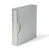 Leuchtturm GRANDE METALİK Klasik Seri, Kasetli Klasör (295x335x70mm) (Pul, Madeni Para, Kağıt Para, Zarf, Efemera Koleksiyonlarınız için idealdir), Gümüş Kapak