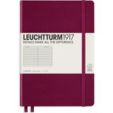 Leuchtturm Not Defteri Çizgili Orta Boy A5 Sert Kapak 249 Sayfa Liman Kırmızısı