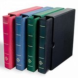 Leuchtturm OPTIMA F Dar Kasetli Klasör (240x280x55mm) (Pul, Madeni Para, Kağıt Para, Zarf, Efemera Koleksiyonlarınız için idealdir), Yeşil Kapak