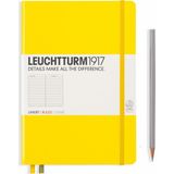 Leuchtturm Orta Boy (A5) Not Defteri, Çizgili, Limon Sarı Kapak