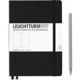 Leuchtturm Orta Boy (A5) Not Defteri, Düz, Siyah Kapak