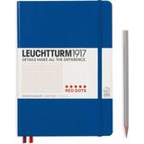 Leuchtturm Orta Boy A5 Red Dots Özel Seri Not Defteri Noktalı Sert Kapak Kraliyet Mavi - Koyu Mavi