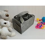 Leuniva Keçe Bebek Bakım Çantası | Anne & Bebek Organizatörü | 32X20X18 cm - Açık Gri