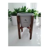 LeurHome Kahverengi Ahşap Saksılık Saksı Ayağı ( PLASTİK SAKSILIK DAHİL DEĞİLDİR ) LH10010