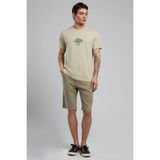 Lev Erkek O Yaka T-Shirt Bej - Beyaz