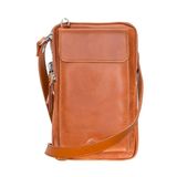 Lev Leather El Yapımı Hakiki Deri Çanta: Kart ve Para Bölmeli, Manyetik Kapamalı, Telefon Bölmeli, Çoklu Bölme, Ayarlanabilir Askı, Uniseks Hakiki Deri Çanta (Rustik Taba)