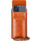 Lev Leather Hakiki Deri Askılı Kadın Kartlık ve Cüzdan, Kredi Kartlık ve Nakit Bölmeli, Cep Telefonu Kılıfı