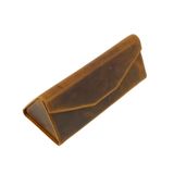Lev Leather Hakiki Deri Gözlük Kılıfı - Mıknatıslı Kapama, Minimalist ve Hafif, Alan Tasarrufu Sağlayan Gözlük Kılıfı, Katlanabilir Hakiki Deri Gözlük Kılıfı (Antik Kahverengi)