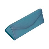 Lev Leather Hakiki Deri Gözlük Kılıfı - Mıknatıslı Kapama, Minimalist ve Hafif, Alan Tasarrufu Sağlayan Gözlük Kılıfı, Katlanabilir Hakiki Deri Gözlük Kılıfı (Mavi)
