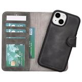 Lev Leather iPhone 15 ile uyumlu Hakiki Deri Cüzdan Kılıf - Kart Yuvalı, Tam Koruma, MagSafe Uyumlu, RFID Korumalı, Stantlı, Güçlü Manyetik Kapama - Üniseks (Gri)