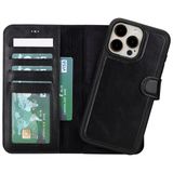 Lev Leather iPhone 15 Pro Max ile uyumlu Hakiki Deri Cüzdan Kılıf - Kart Yuvalı, Tam Koruma, MagSafe Uyumlu, RFID Korumalı, Stantlı, Güçlü Manyetik Kapama - Üniseks (Rustik Siyah)