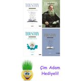 Lev Nikolayeviç Tolstoy 4 Kitap Seti + Çim Adam Hediye - Hayır