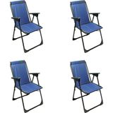 Leva Dogahomes Lüks Katlanır Kamp,plaj,piknik Sandalyesi 4 Adet - Polyester - Lacivert