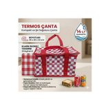 LEVA HAUSE TERMOS ÇANTA 14 LT KAPAAİTE 20X20X33 cm KIRMIZI BEYAZ