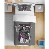 Leva Home Toji Fushiguro Anime Desenli 3D Dijital Baskılı Tek Kişilik Çarşafsız Genç Nevresim Takımı - Gri - 160 x 220 cm