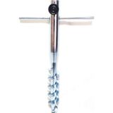 Leva House Burgulu Metal Sıkma Aparatlı Plaj Şemsiye Kazığı 40 cm