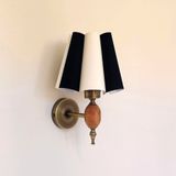 Levaillant Gatsby Vintage Gold Duvar Apliği – Art Deco Siyah Beyaz Başlık - Dekoratif İç Mekan Duvar Lambası