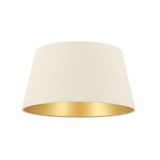 Levaillant Krem-Gold Konik Abajur Şapka – Zarif ve Sıcak Işık Etkisi, Üst 35 cm/Alt 40 cm Çap