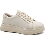 Levarno Luce Punto Hakiki Deri Kadın Bej Casual Sneaker Ayakkabı