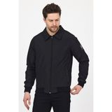 Level High Erkek Siyah Basic Bomber Ceket – Mevsimlik Fermuarlı - 2XL