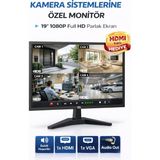Level Team Güvenlik Kamerası Sistemleri Için 19" Fullhd Monitör HDMI VGA Flat Ekran Dahili Hoparlör - 5 ms - 144 Hz