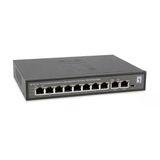 Levelone Fgp-1031 10 Bağlantı Noktalı Hızlı Ethernet Poe Anahtarı, 2 X Uplink Gigabit Rj45, 8 Poe Çıkışı, 120W Poe Güç Bütçesi