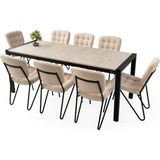 Levent Mobilya ve Aksesuar Lato Masa, Traverter, 120 x 74 - Traverten - 120x74