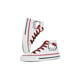 LEVENT ÖZCAN Hello Kitty Baskılı, Kırmızı Bağcıklı Beyaz Bilekli Spor Ayakkabı Çocuk Sneaker