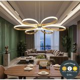 Levent Papatya 3 Renkli Plafonyer Model Gold Kasa Ledli Modern Aydınlatmalı 60 Cm Ledli Avize Eskitme